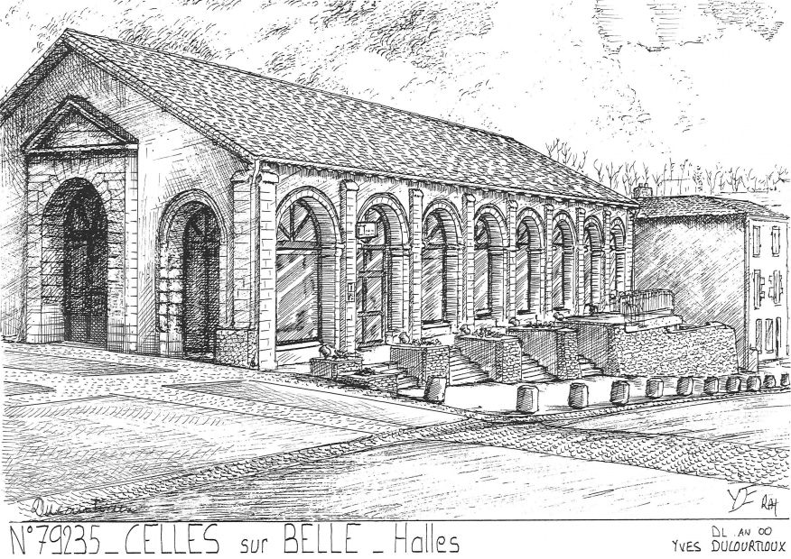 N 79235 - CELLES SUR BELLE - halles