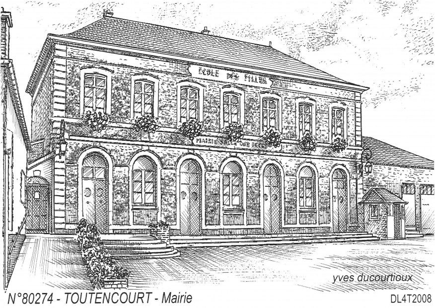 N 80274 - TOUTENCOURT - mairie