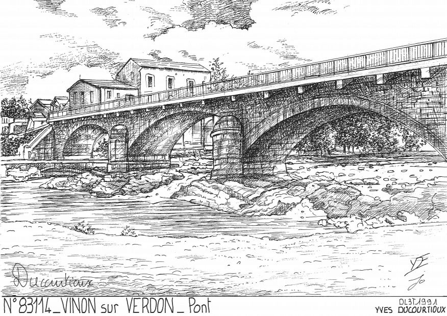 N 83114 - VINON SUR VERDON - pont