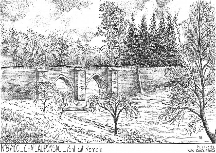 N 87100 - CHATEAUPONSAC - pont dit romain