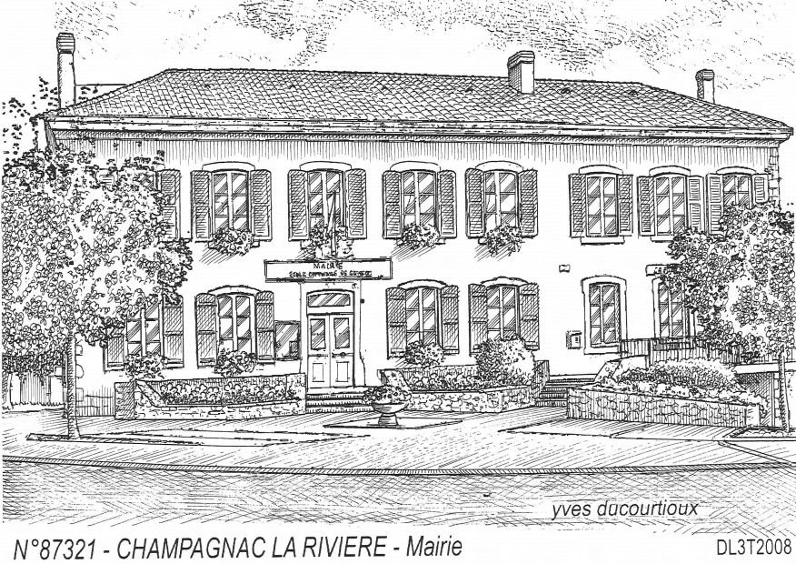 N 87321 - CHAMPAGNAC LA RIVIERE - mairie