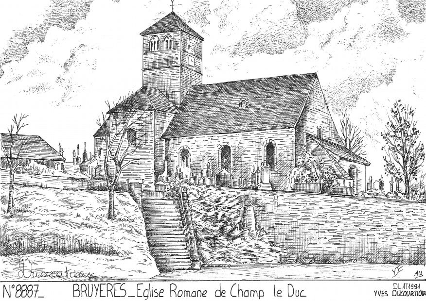 N 88087 - BRUYERES - glise romane de champ le duc