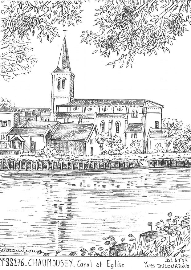 N 88276 - CHAUMOUSEY - canal et �glise