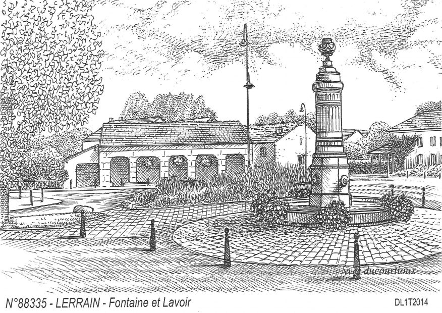 N 88335 - LERRAIN - fontaine et lavoir
