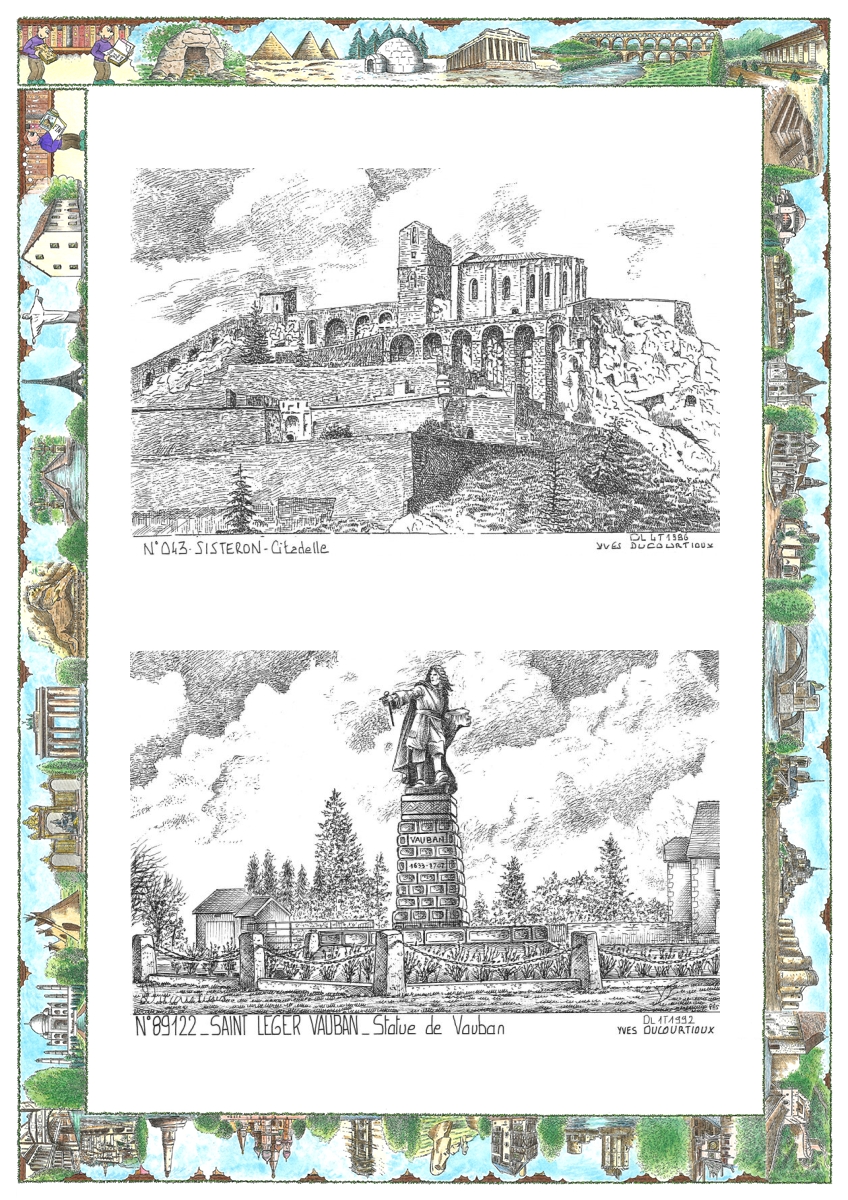 MONOCARTE N 04003-89122 - SISTERON - citadelle / ST LEGER VAUBAN - statue de vauban