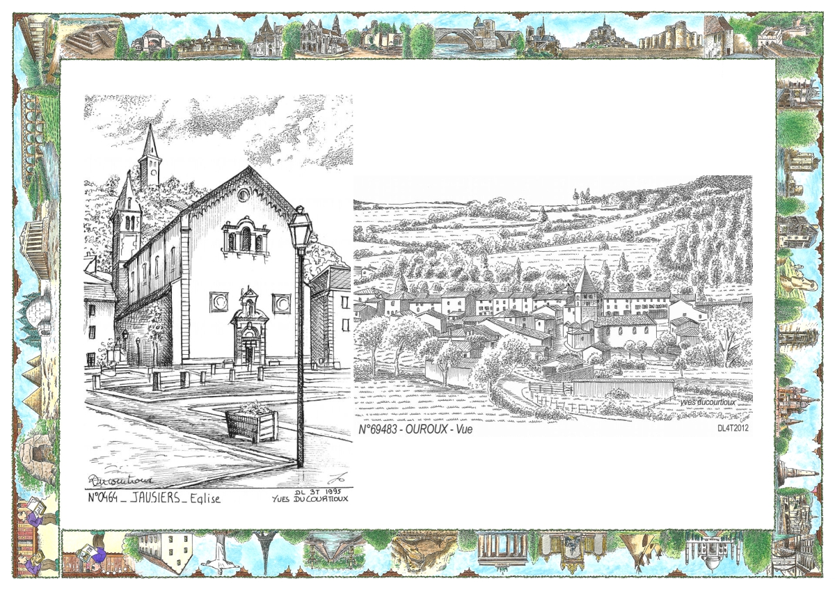 MONOCARTE N 04064-69483 - JAUSIERS - �glise / OUROUX - vue