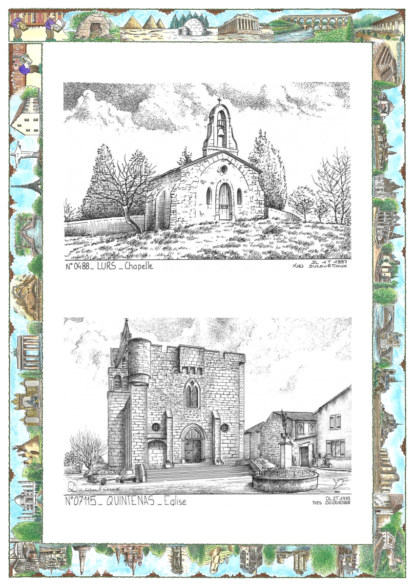 MONOCARTE N 04088-07115 - LURS - chapelle / QUINTENAS - �glise