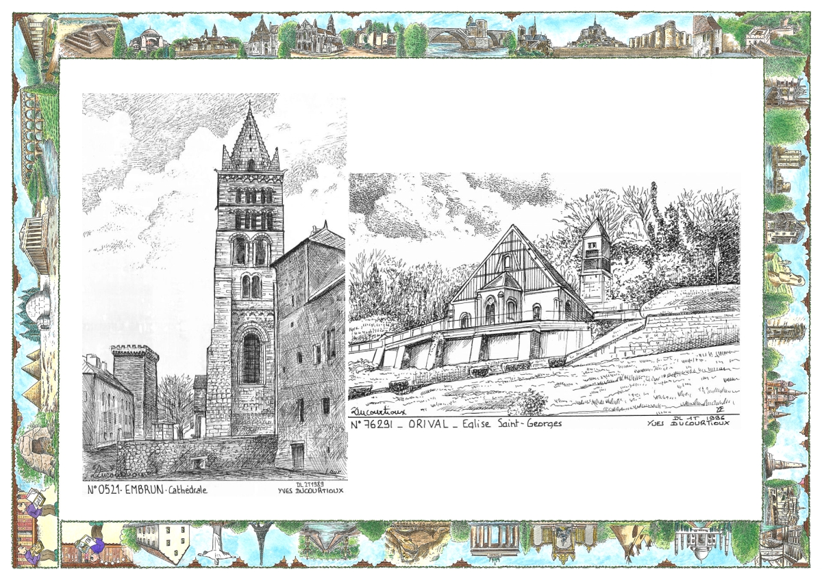MONOCARTE N 05021-76291 - EMBRUN - cath�drale / ORIVAL - �glise st georges