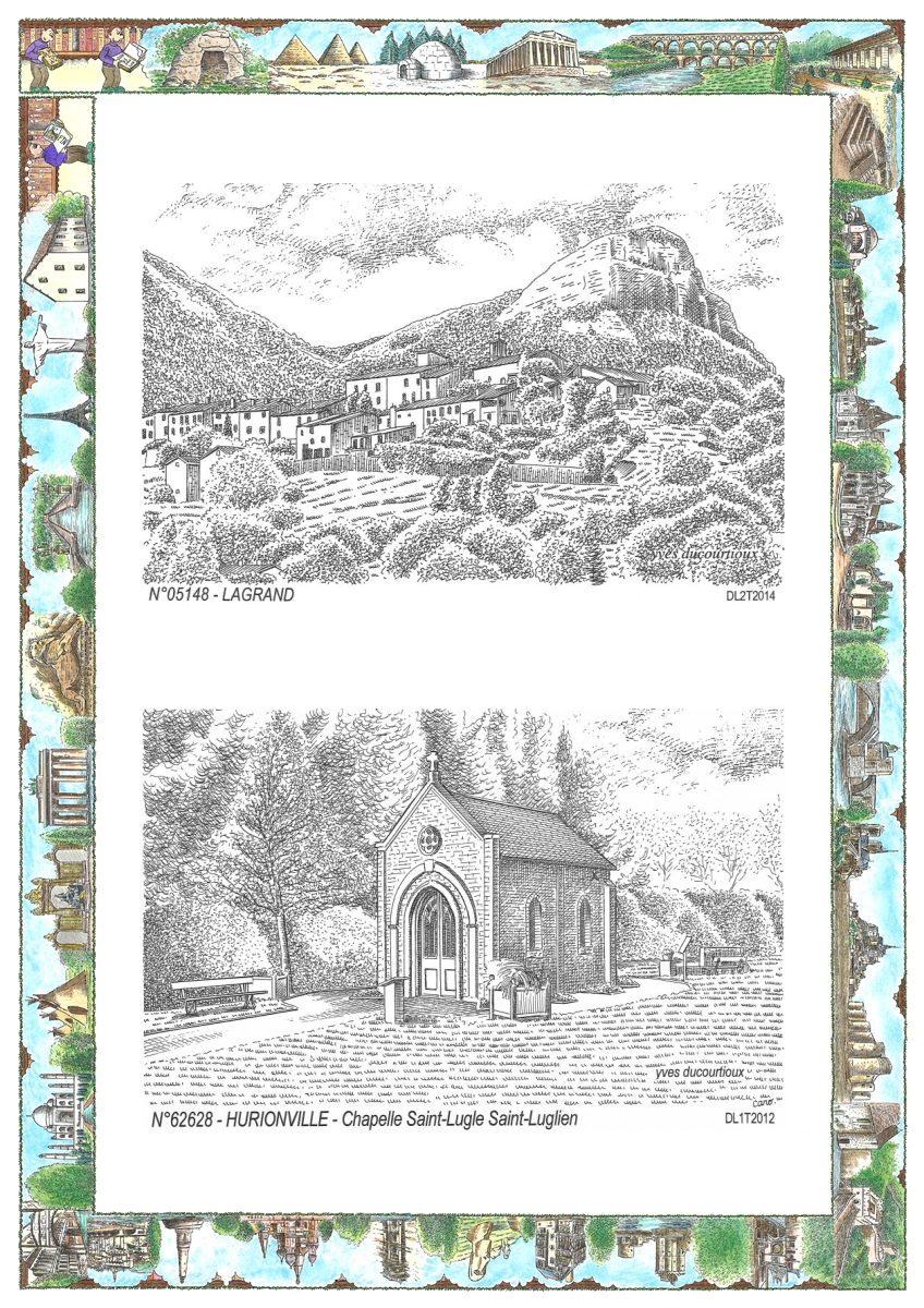 MONOCARTE N 05148-62628 - LAGRAND - vue / LILLERS - chapelle de hurionville