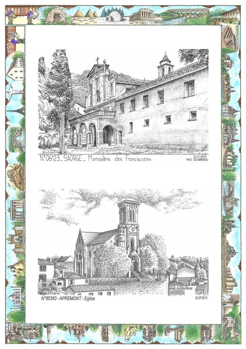 MONOCARTE N 06123-85363 - SAORGE - monast�re des franciscains / APREMONT - �glise