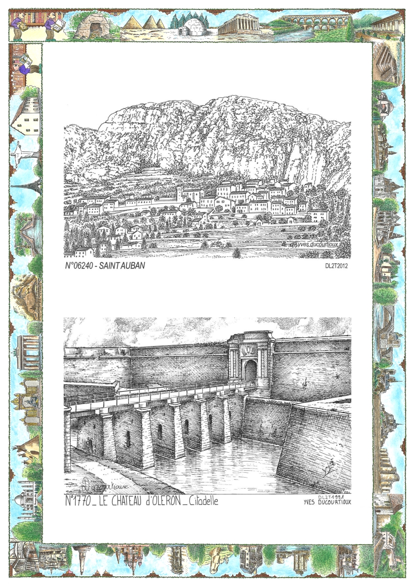 MONOCARTE N 06240-17070 - ST AUBAN - vue / LE CHATEAU D OLERON - citadelle
