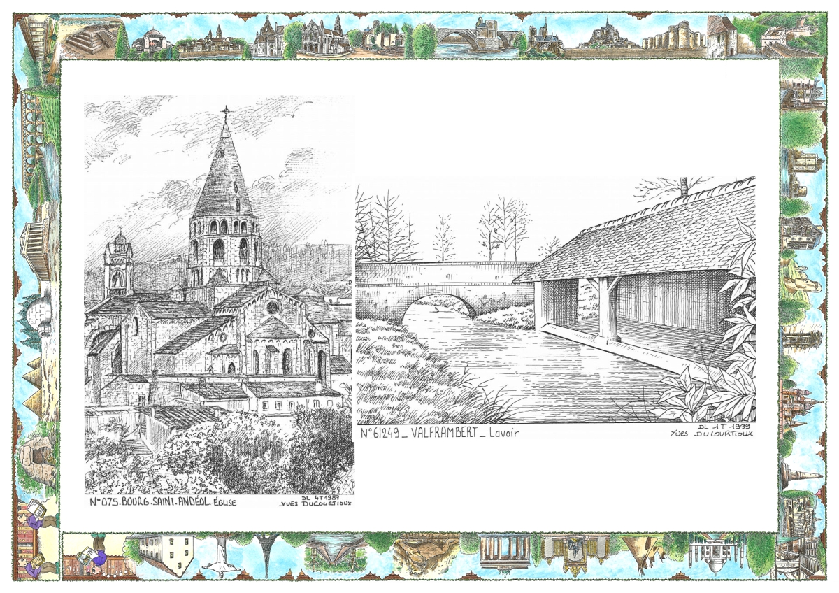 MONOCARTE N 07005-61249 - BOURG ST ANDEOL - �glise / VALFRAMBERT - lavoir