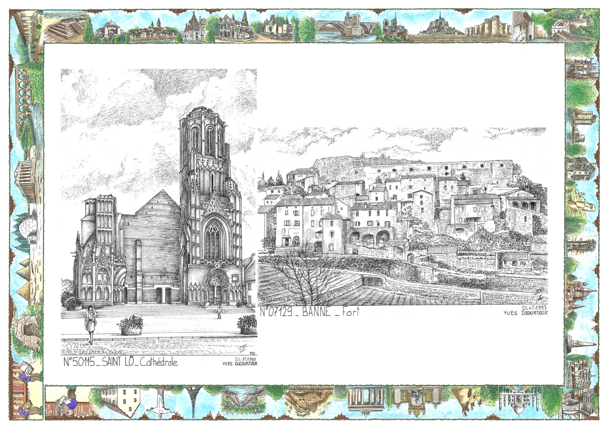 MONOCARTE N 07129-50115 - BANNE - fort / ST LO - cath�drale