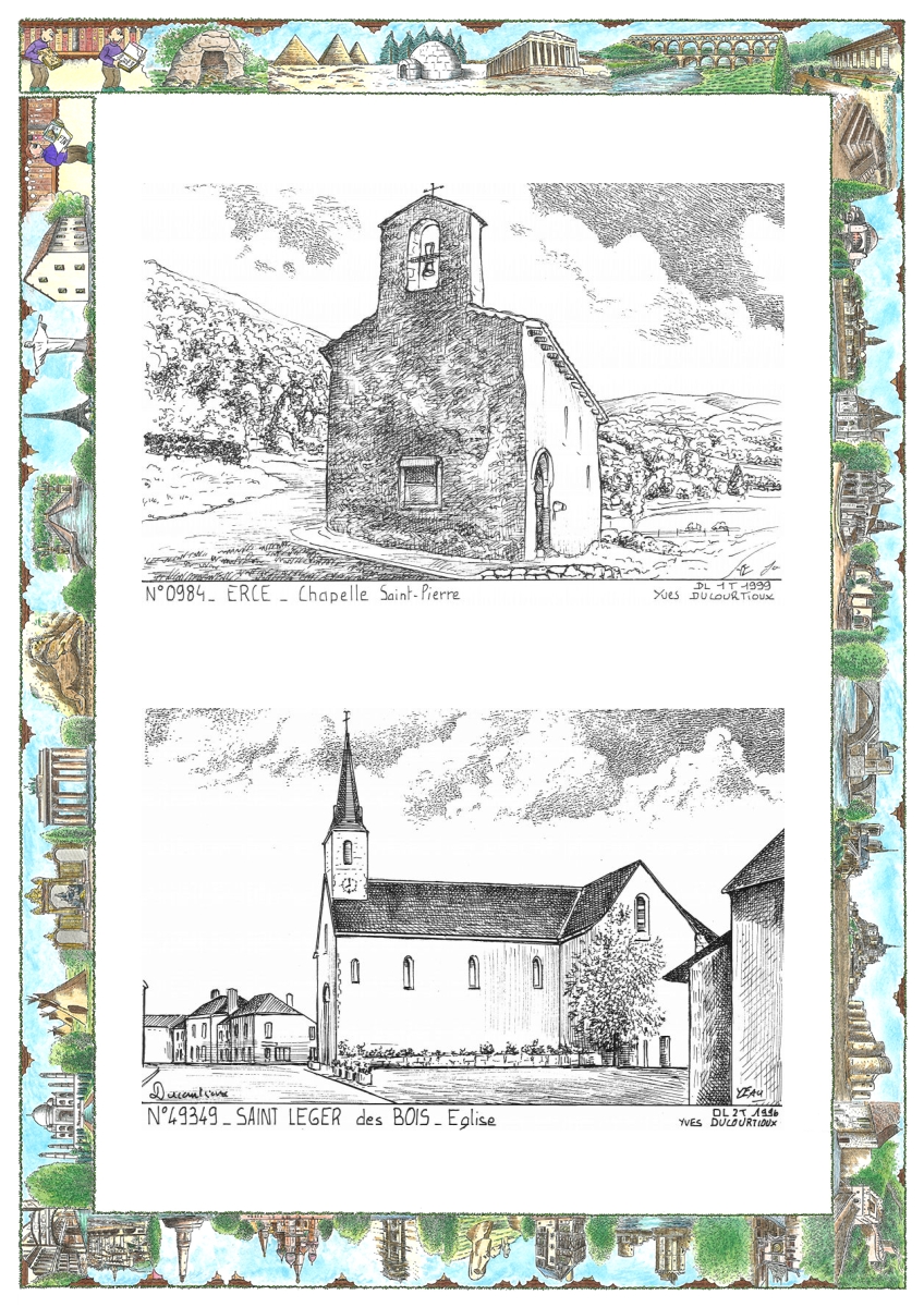MONOCARTE N 09084-49349 - ERCE - chapelle st pierre / ST LEGER DES BOIS - �glise