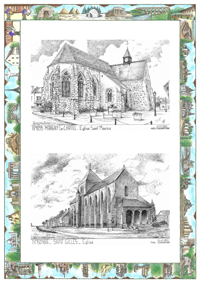 MONOCARTE N 10059-50169 - MARIGNY LE CHATEL - �glise st maurice / ST GILLES - �glise