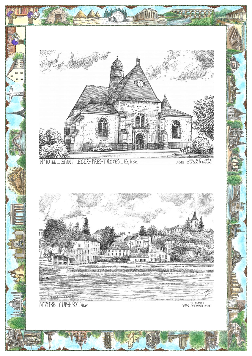MONOCARTE N 10166-71138 - ST LEGER PRES TROYES - �glise / CUISERY - vue