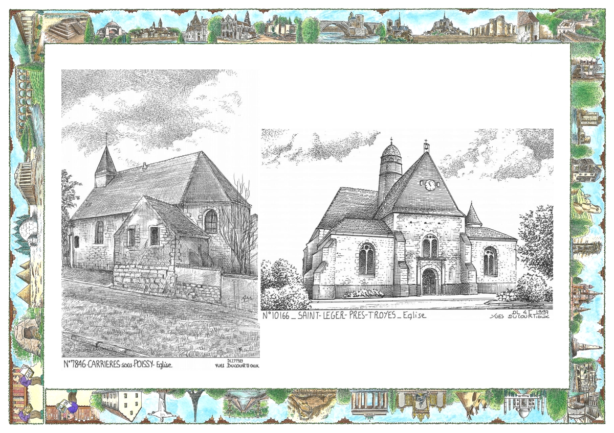MONOCARTE N 10166-78046 - ST LEGER PRES TROYES - �glise / CARRIERES SOUS POISSY - �glise