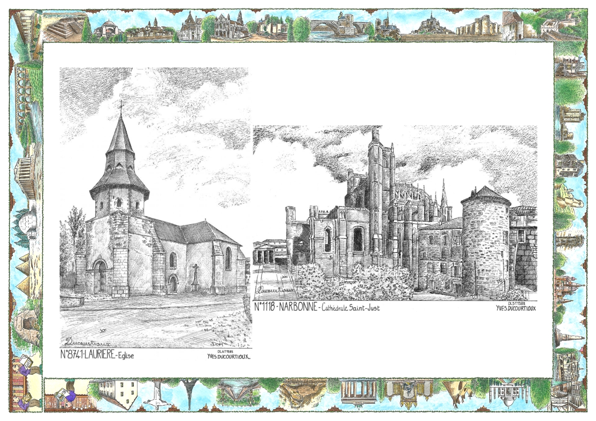 MONOCARTE N 11018-87041 - NARBONNE - cath�drale st just / LAURIERE - �glise
