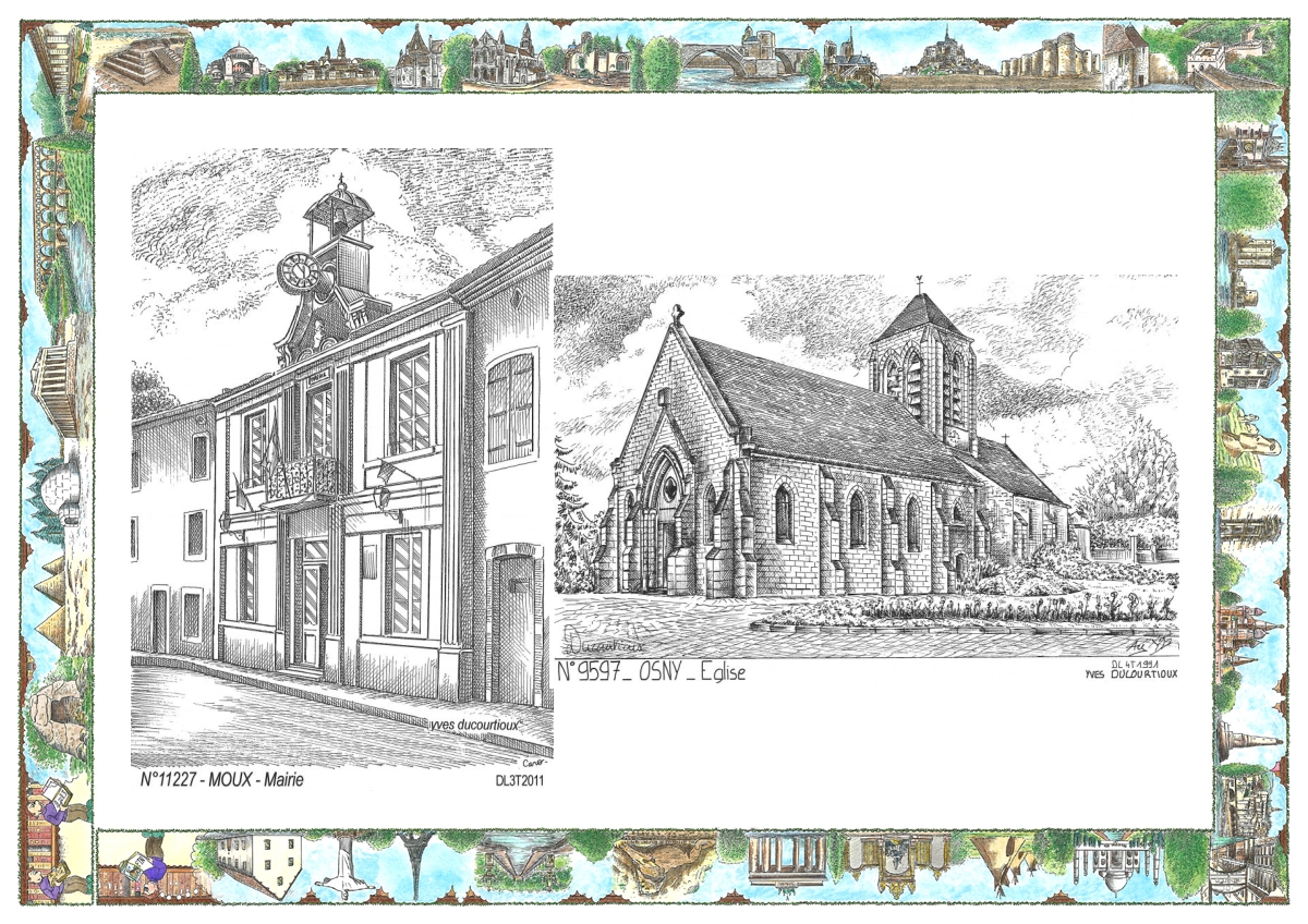 MONOCARTE N 11227-95097 - MOUX - mairie / OSNY - �glise