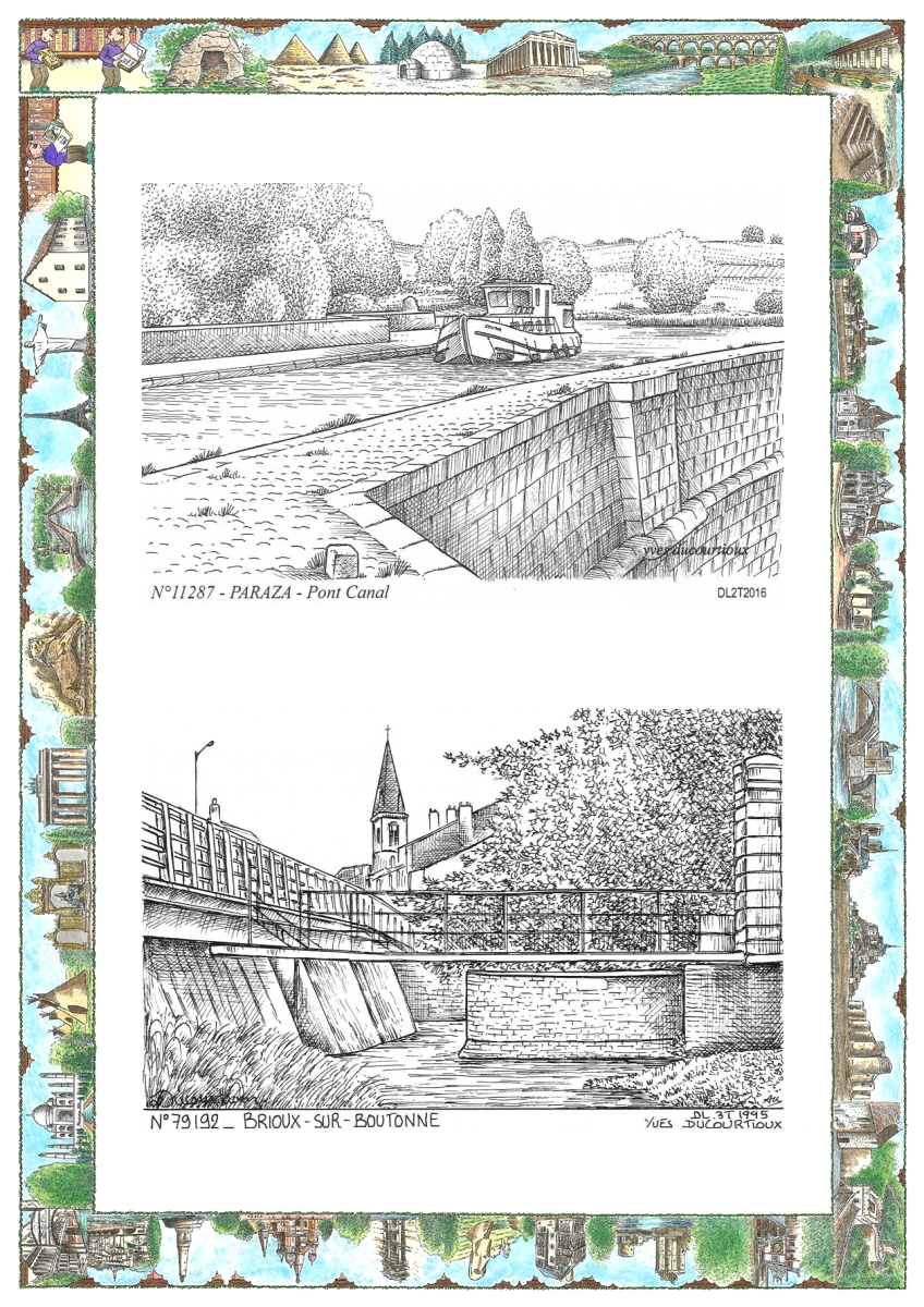 MONOCARTE N 11287-79192 - PARAZA - pont canal / BRIOUX SUR BOUTONNE - vue