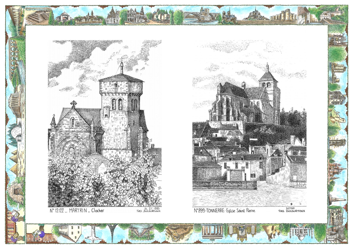 MONOCARTE N 12122-89009 - MARTRIN - clocher / TONNERRE - �glise st pierre