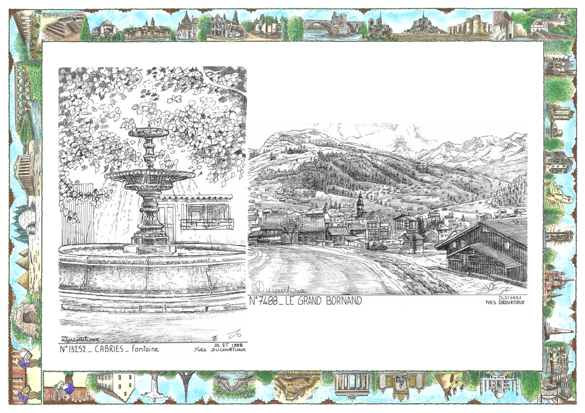 MONOCARTE N 13252-74088 - CABRIES - fontaine / LE GRAND BORNAND - vue