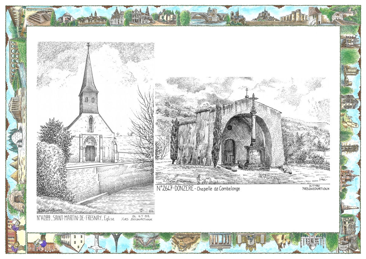 MONOCARTE N 14289-26047 - ST MARTIN DE FRESNAY - �glise / DONZERE - chapelle de combelonge