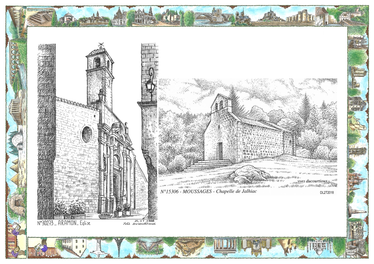 MONOCARTE N 15306-30273 - MOUSSAGES - chapelle de jalhiac / ARAMON - �glise