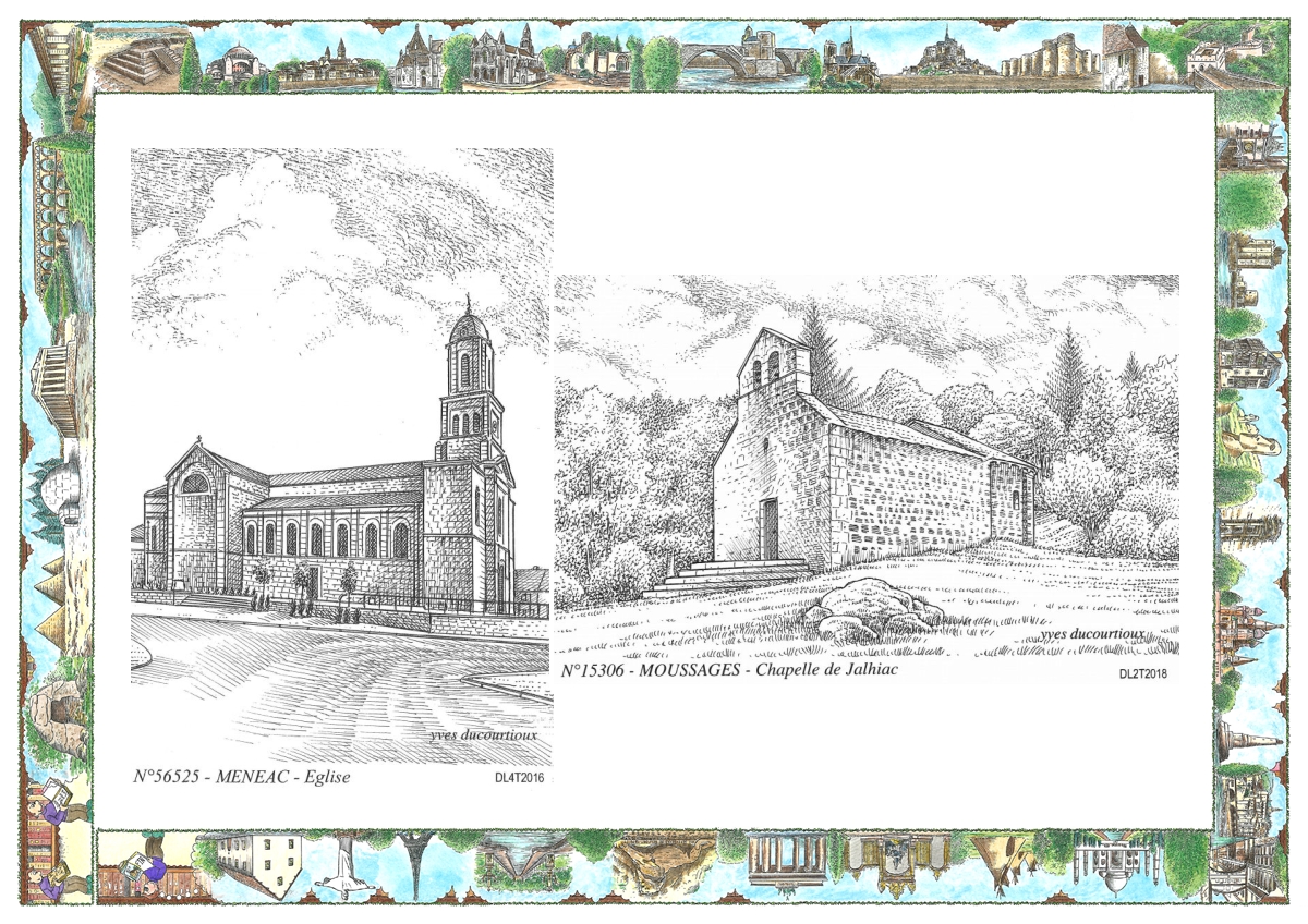 MONOCARTE N 15306-56525 - MOUSSAGES - chapelle de jalhiac / MENEAC - �glise