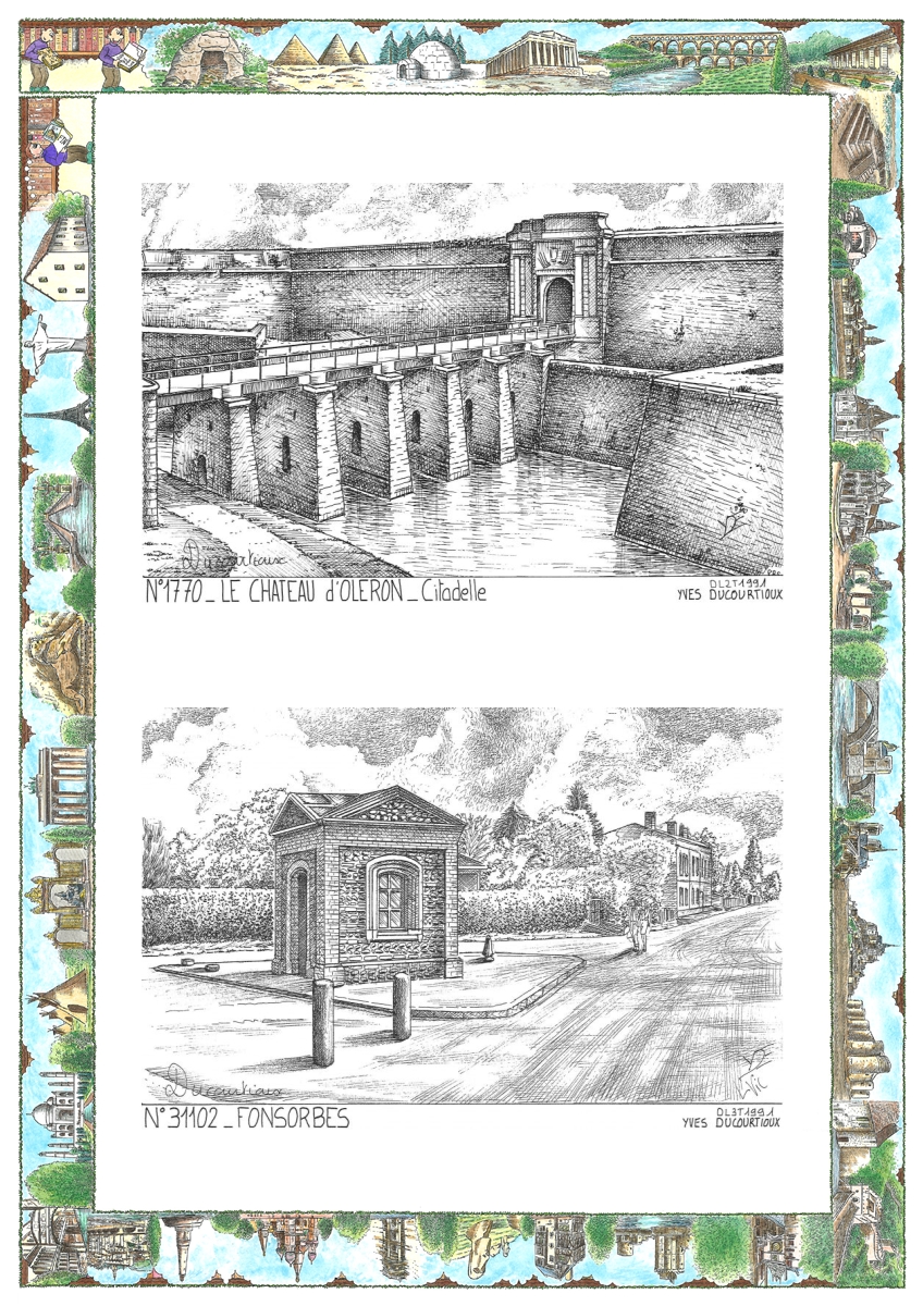 MONOCARTE N 17070-31102 - LE CHATEAU D OLERON - citadelle / FONSORBES - poids public