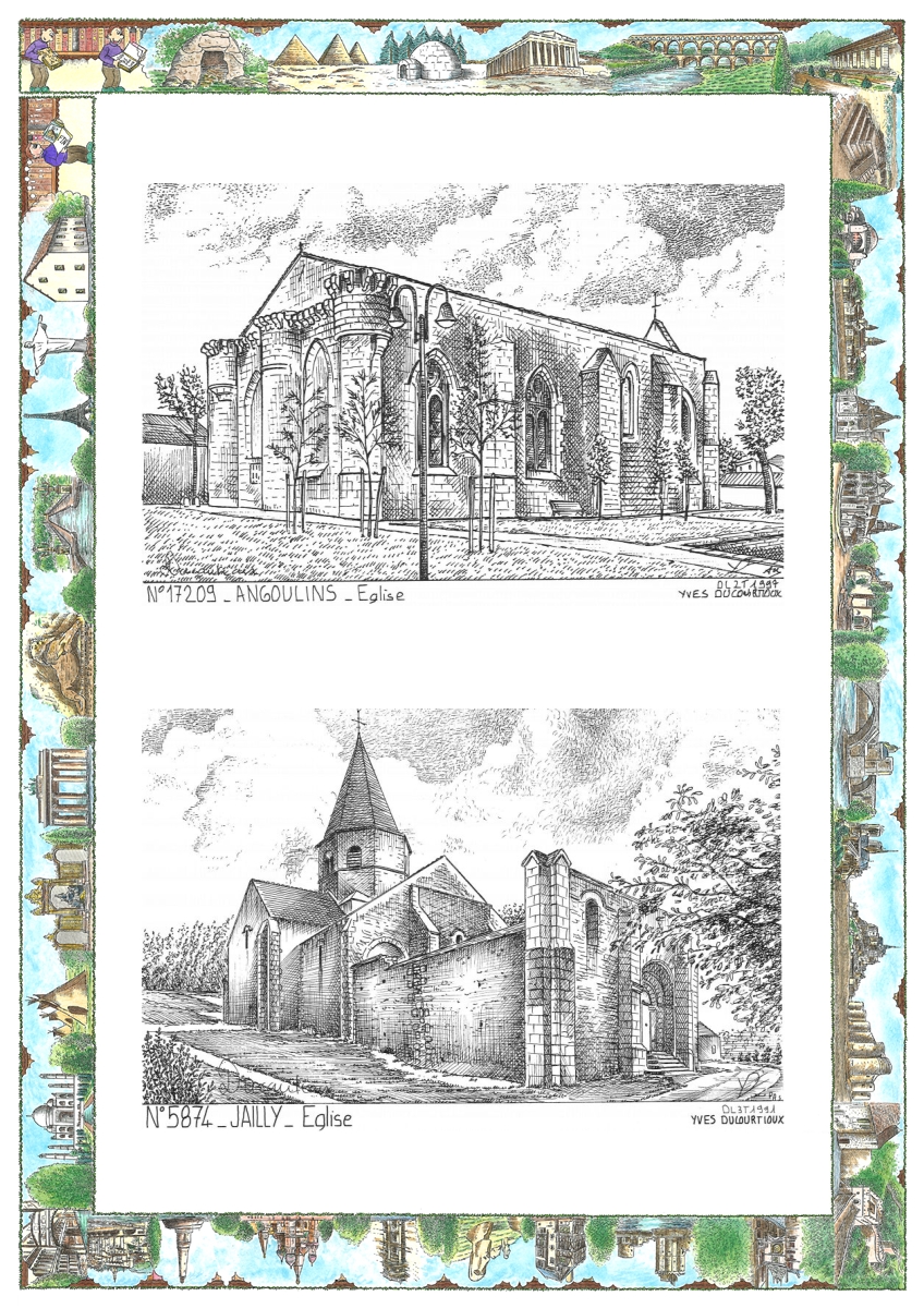 MONOCARTE N 17209-58074 - ANGOULINS - �glise / JAILLY - �glise