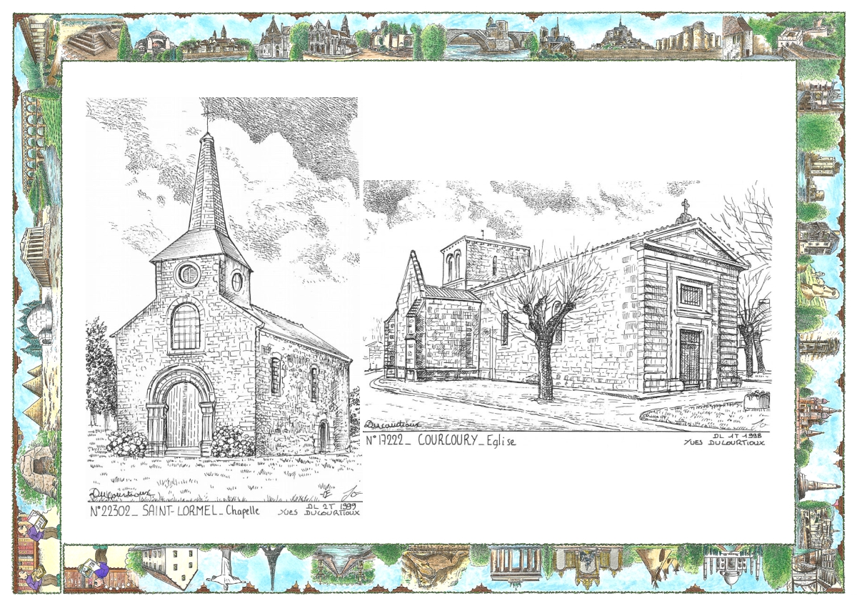 MONOCARTE N 17222-22302 - COURCOURY - �glise / ST LORMEL - chapelle