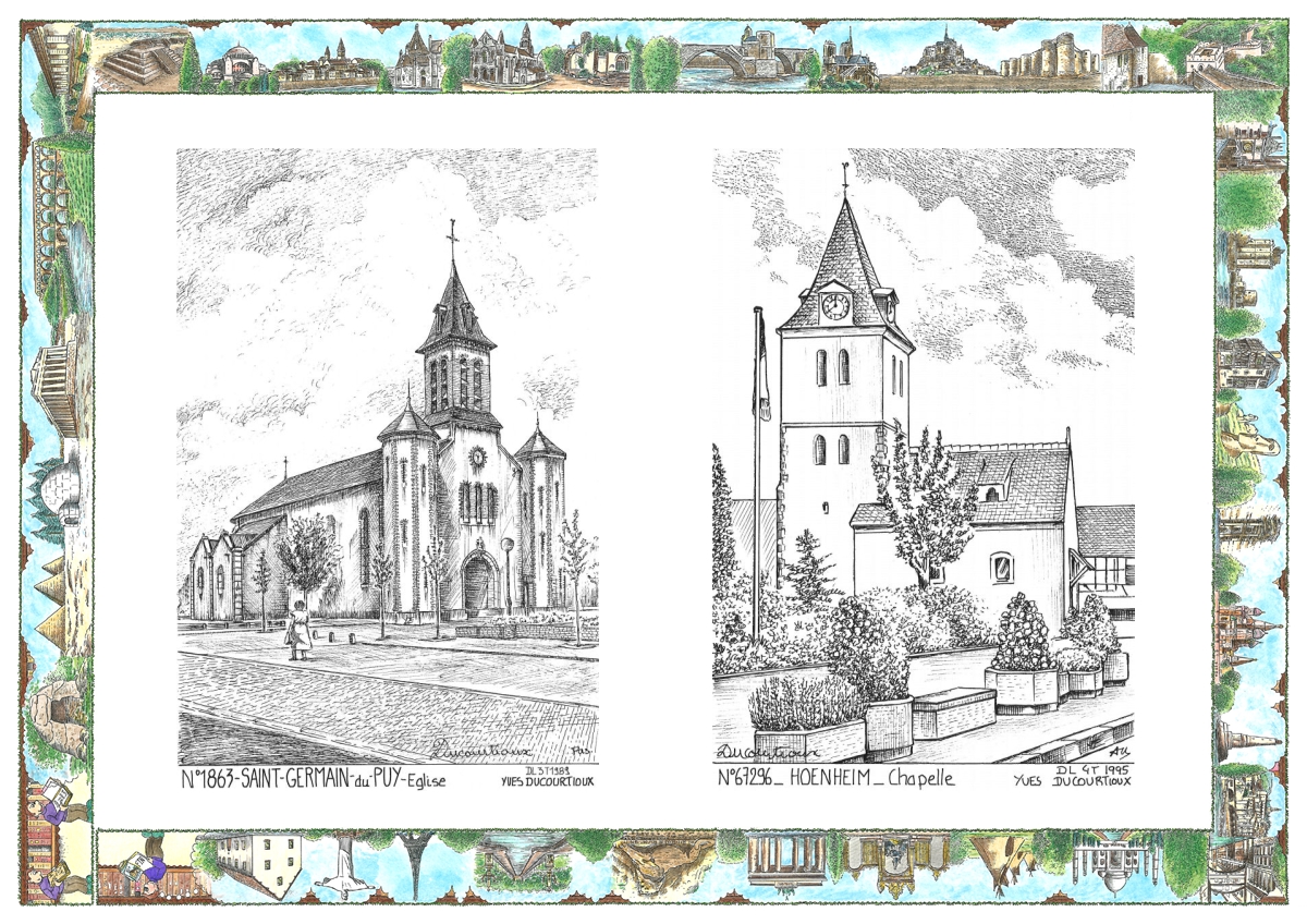 MONOCARTE N 18063-67296 - ST GERMAIN DU PUY - �glise / HOENHEIM - chapelle