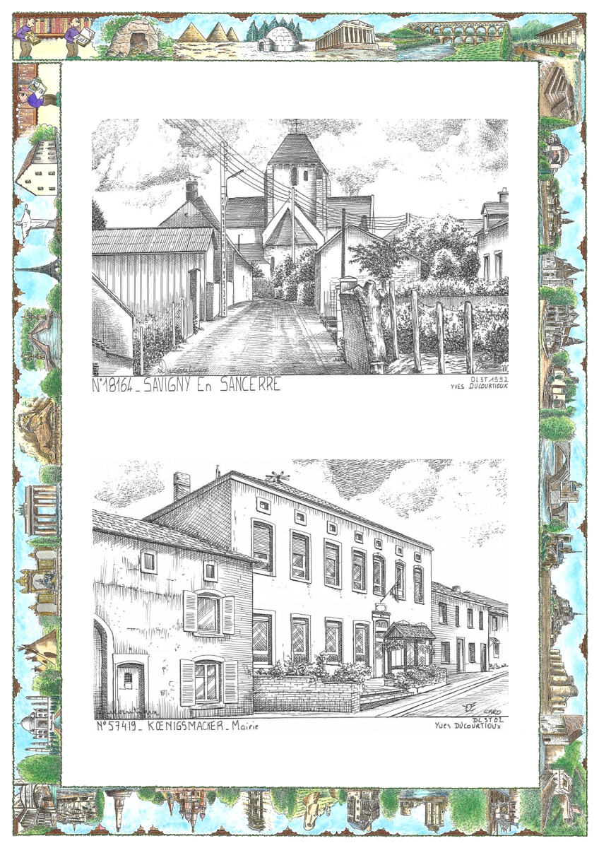 MONOCARTE N 18164-57419 - SAVIGNY EN SANCERRE - vue / KOENIGSMACKER - mairie