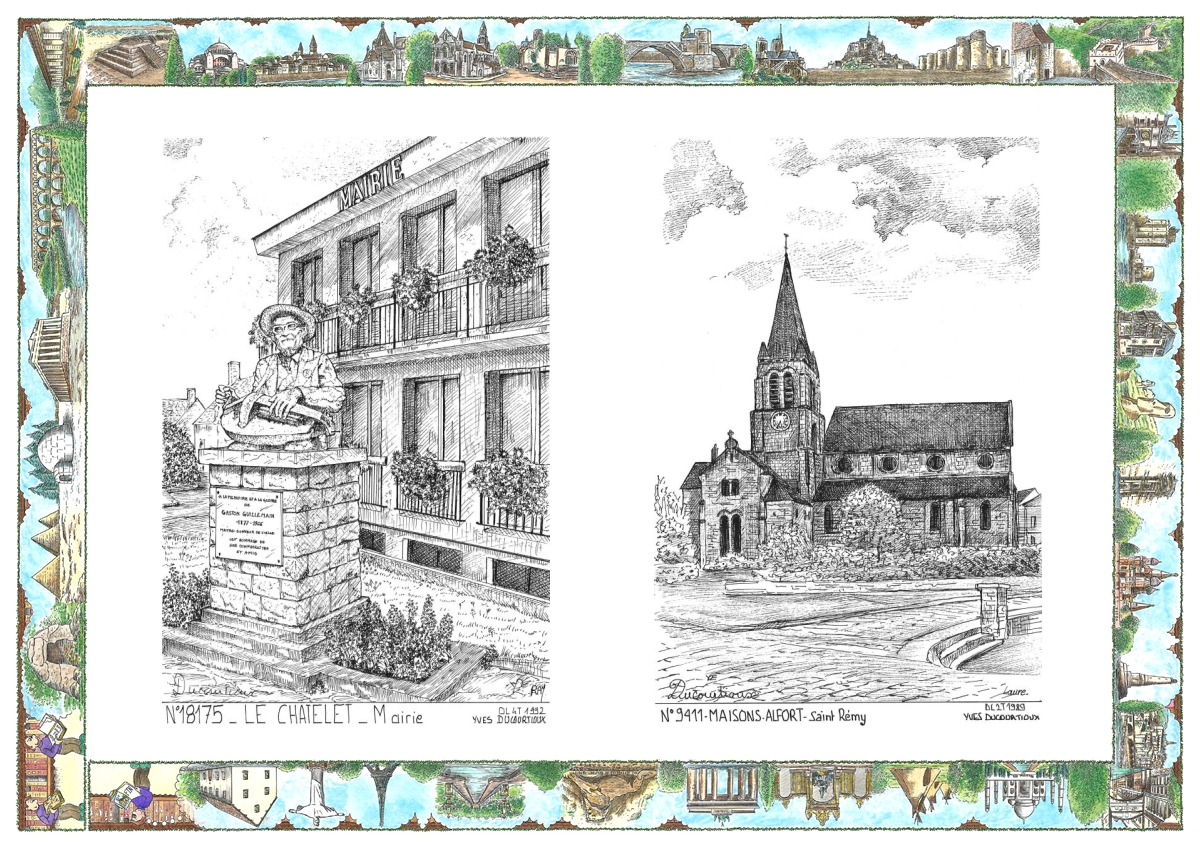 MONOCARTE N 18175-94011 - LE CHATELET - mairie / MAISONS ALFORT - st r�my