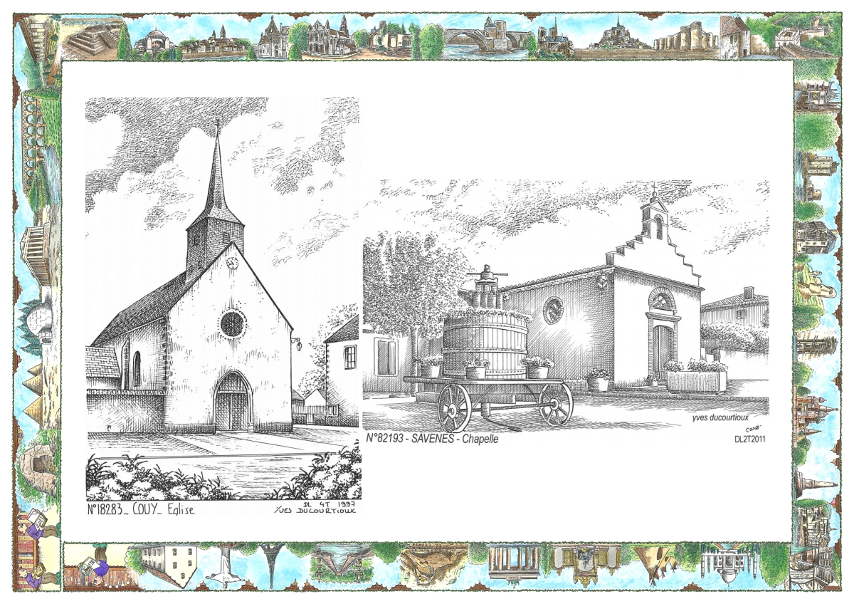 MONOCARTE N 18283-82193 - COUY - �glise / SAVENES - chapelle