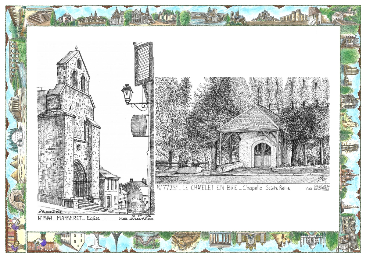 MONOCARTE N 19147-77251 - MASSERET - �glise / LE CHATELET EN BRIE - chapelle ste reine
