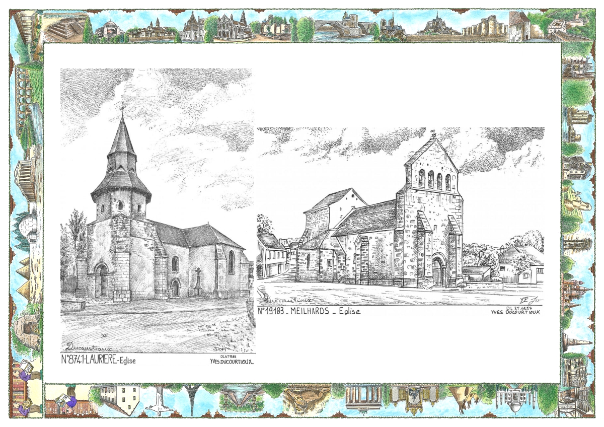 MONOCARTE N 19183-87041 - MEILHARDS - �glise / LAURIERE - �glise