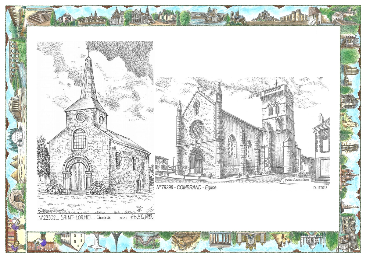 MONOCARTE N 22302-79298 - ST LORMEL - chapelle / COMBRAND - �glise