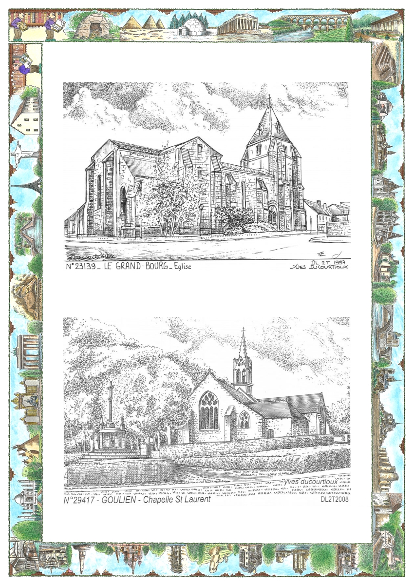 MONOCARTE N 23139-29417 - LE GRAND BOURG - �glise / GOULIEN - chapelle st laurent