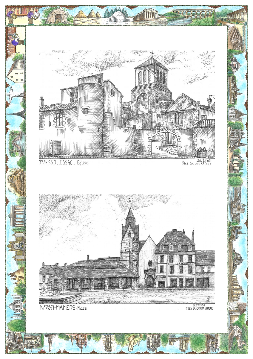 MONOCARTE N 24350-72051 - ISSAC - �glise / MAMERS - place