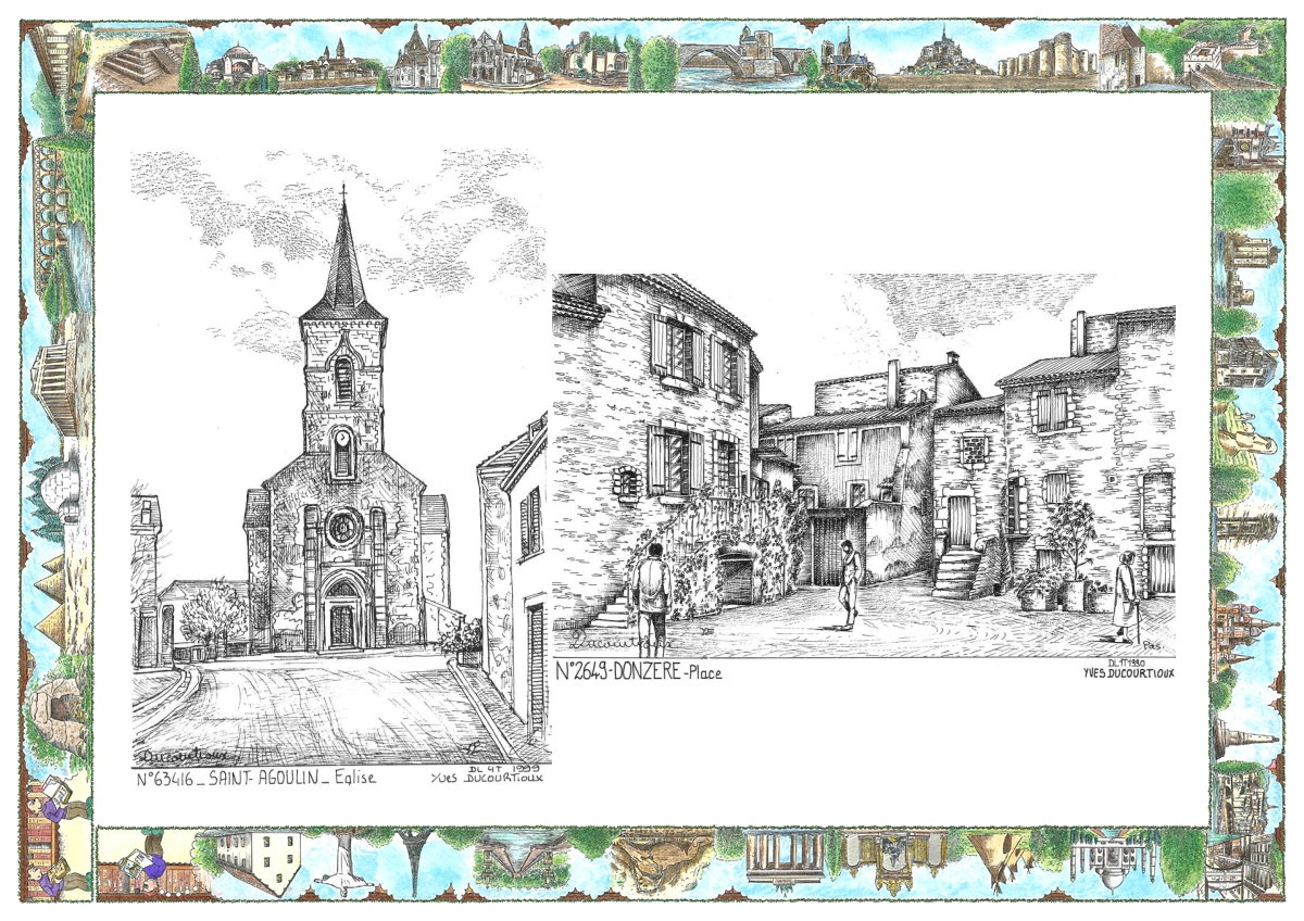 MONOCARTE N 26049-63416 - DONZERE - place / ST AGOULIN - �glise