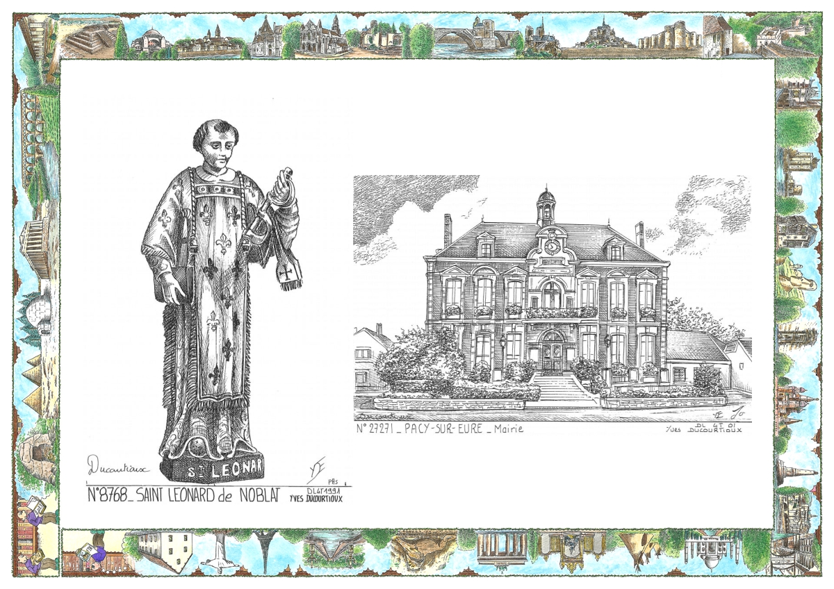 MONOCARTE N 27271-87068 - PACY SUR EURE - mairie / ST LEONARD DE NOBLAT - statue de st l�onard