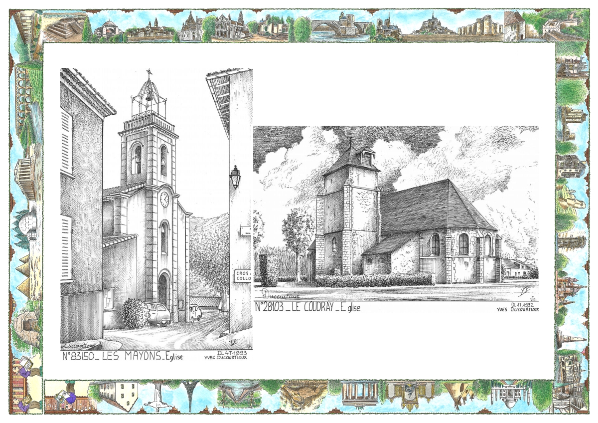 MONOCARTE N 28103-83150 - LE COUDRAY - �glise / LES MAYONS - �glise