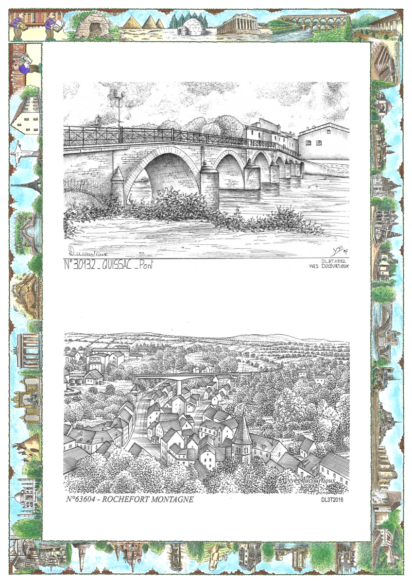 MONOCARTE N 30132-63604 - QUISSAC - pont / ROCHEFORT MONTAGNE - vue