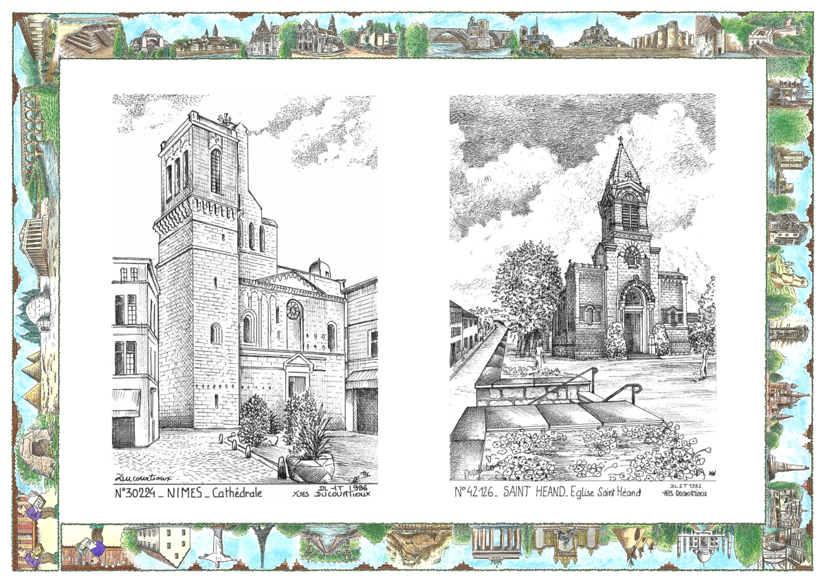 MONOCARTE N 30224-42126 - NIMES - cath�drale / ST HEAND - eglise st h�and