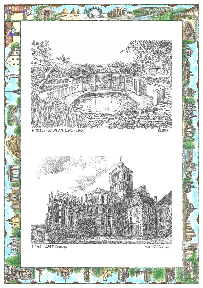 MONOCARTE N 32193-76009 - ST ANTOINE - lavoir / FECAMP - abbaye