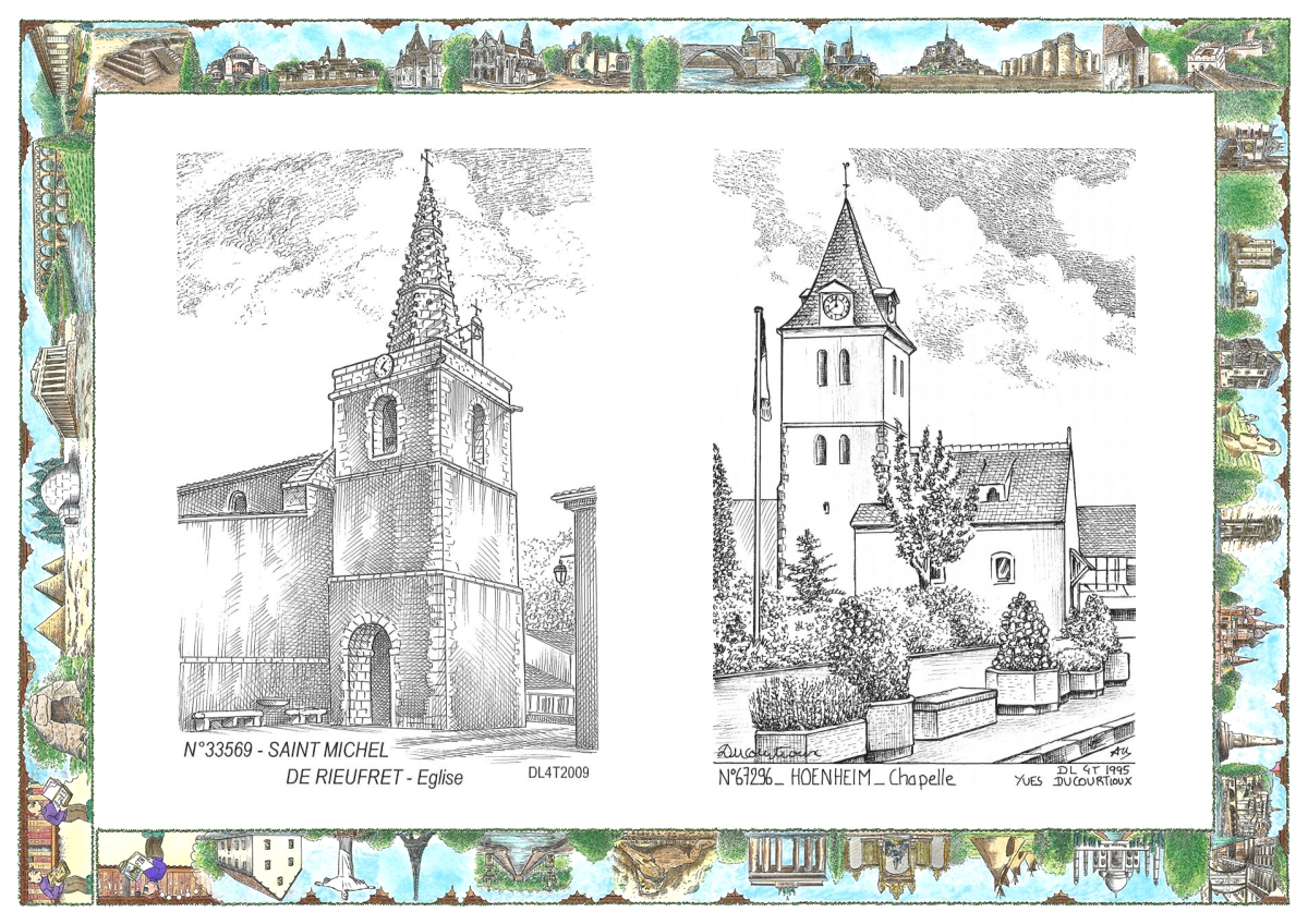 MONOCARTE N 33569-67296 - ST MICHEL DE RIEUFRET - �glise / HOENHEIM - chapelle
