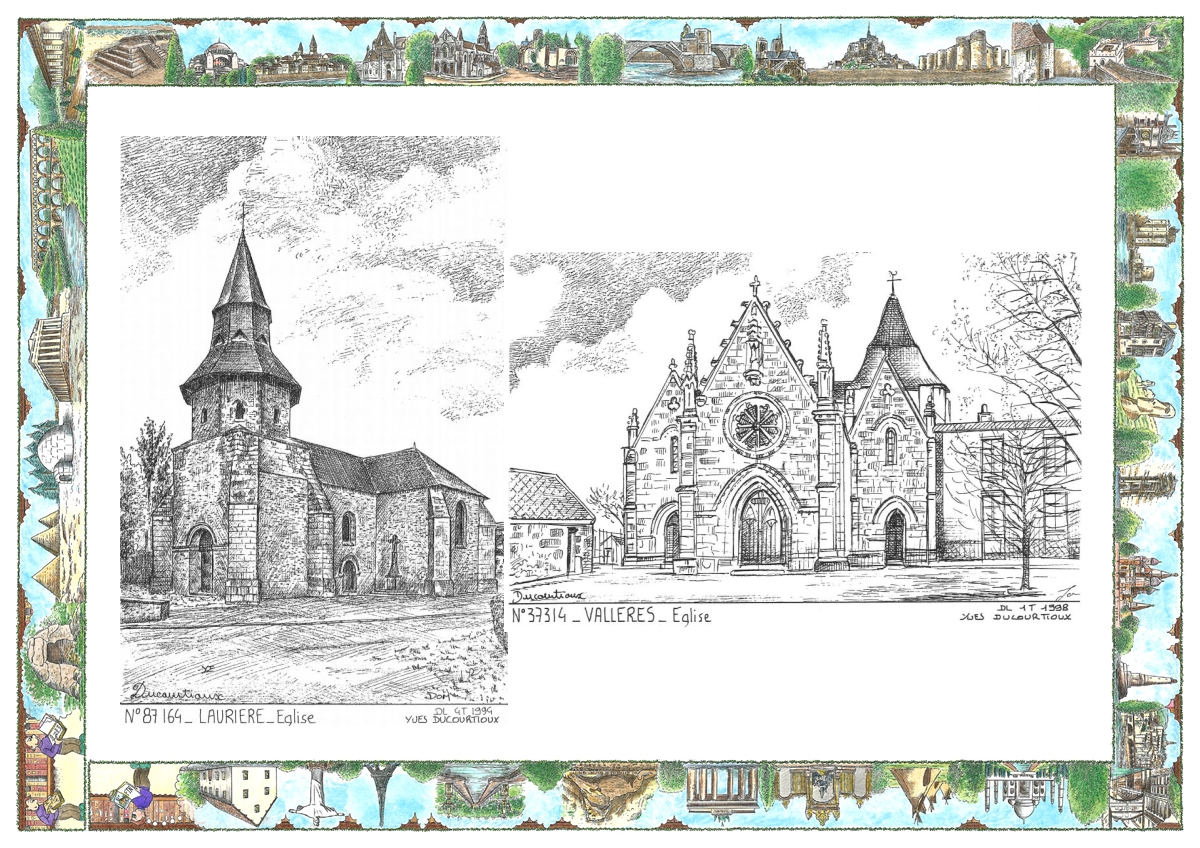 MONOCARTE N 37314-87164 - VALLERES - �glise / LAURIERE - �glise
