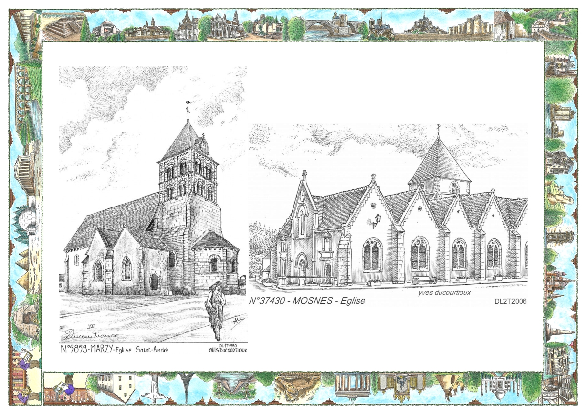 MONOCARTE N 37430-58059 - MOSNES - �glise / MARZY - �glise st andr�